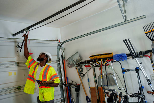 Professional Garage Door Panel Replacement technician working in Maple Grove, MN
